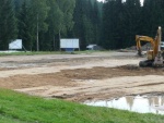 Neuer beleuchteter Fuballplatz - Wiederaufbau