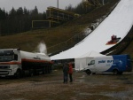 Vorbereitungen des FIS-Weltpokals im Skispringen in Harrachov